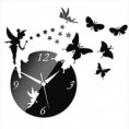 Butterfly Acrylic Mirror Wall Clock